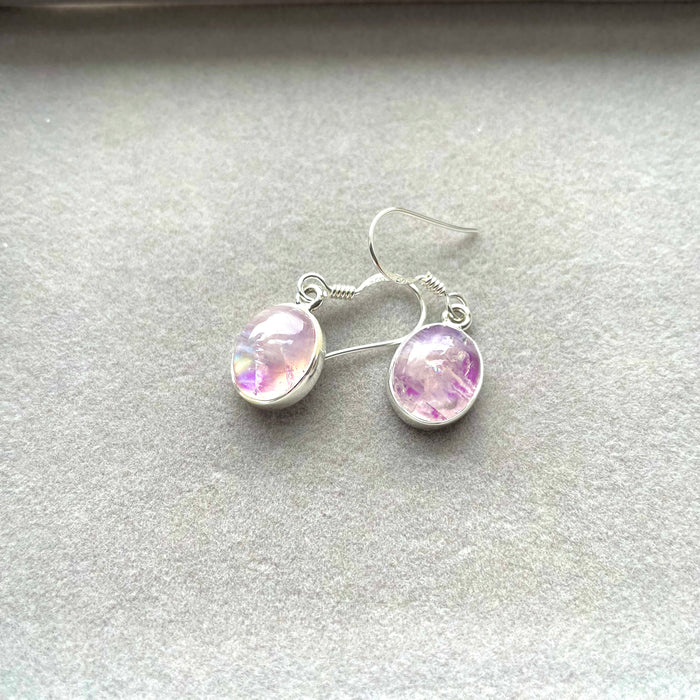 Moonstone Earrings Pink