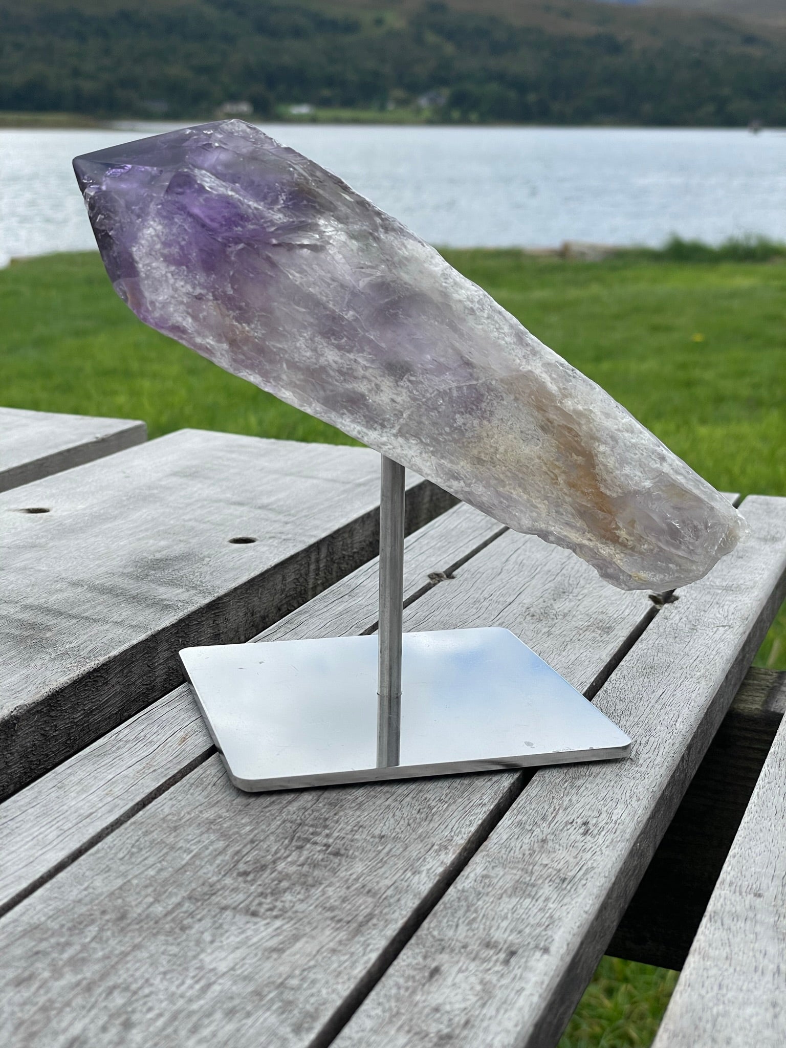 Amethyst Crystal Point on stand