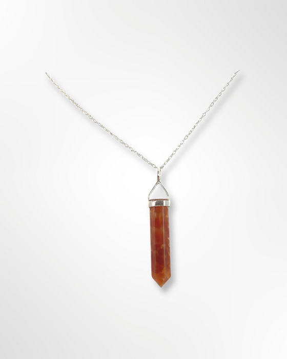Fire Agate point pendant