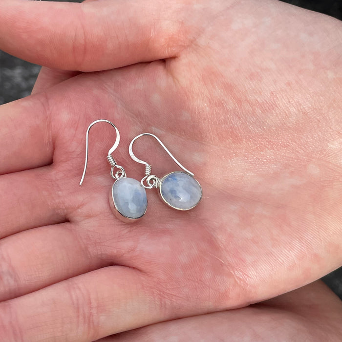 Moonstone Earrings Blue